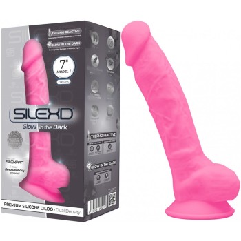 silikonowe różowe dildo z...