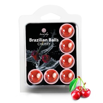 SET 6 BRAZILIAN BALLS CHERRY