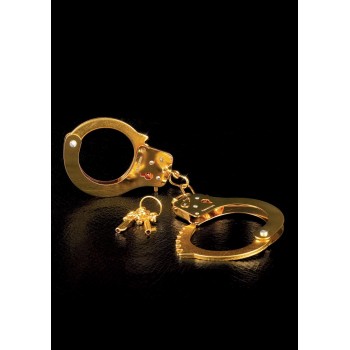 Kajdanki-ff gold metal cuffs