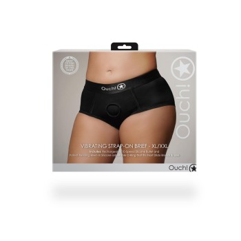 Vibrating Strap-on Brief -...