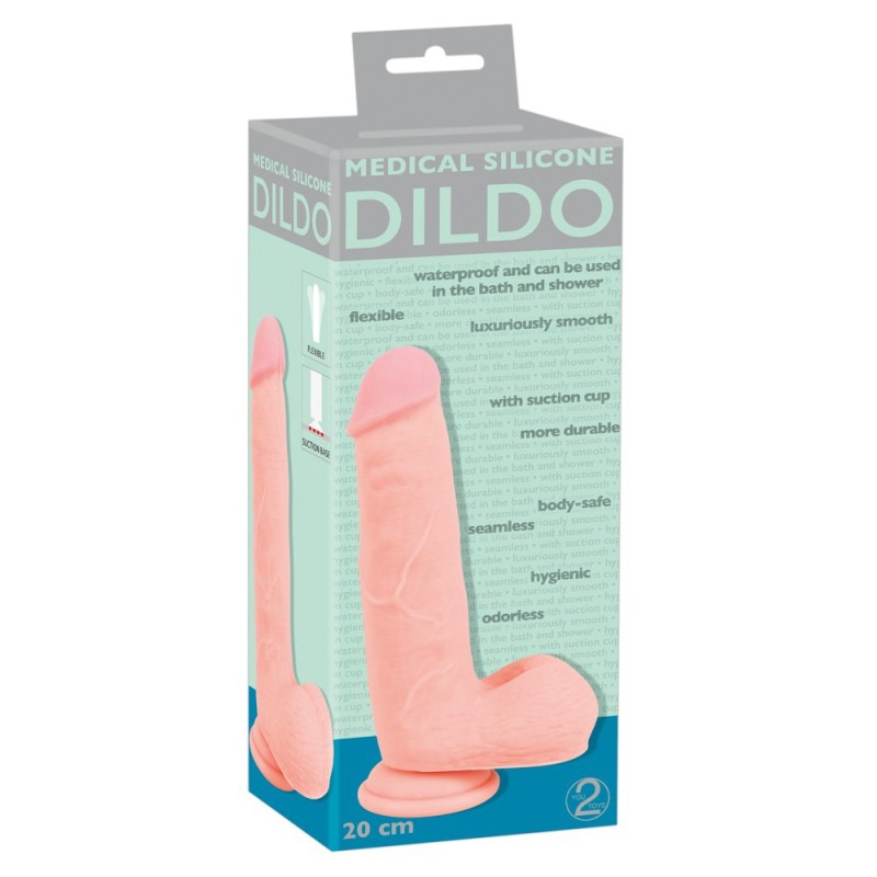 Duże grube dildo jak żywy penis na przyssawce 20cm Duże grube dildo jak żywy penis na przyssawce 20cm