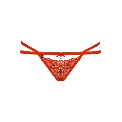 Czerwone koronkowe stringi erotyka obsessive s/m