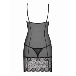 Czarna sex koszulka komplet stringi obsessive s/m