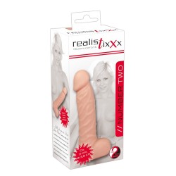 Silikonowy realistyczny gumowy penis z jądrami