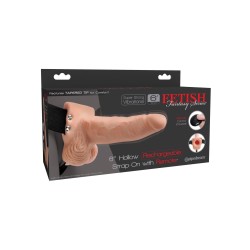 Strap on z wibrującym przedłużeniem na penisa 18cm