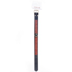 Obroża erotyczna czerwona kryształki 3 cm