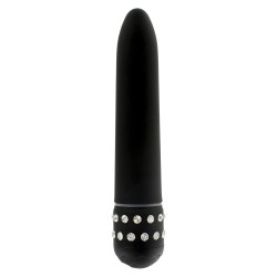 Smukły gładki klasyczny wibrator kryształki 15cm