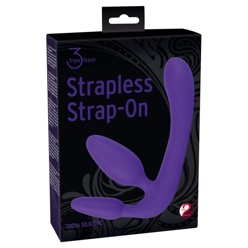 Potrójne dildo strap-on penetracja każdej dziurki Potrójne dildo strap-on penetracja każdej dziurki