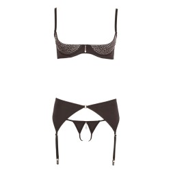 Rhinestone Shelf Bra Set 85C/L