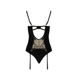 Bielizna-VICTORIA CORSET black S/M - Casmir