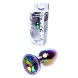 Korek analny ozdobny z kryształkiem metalowy 7cm
