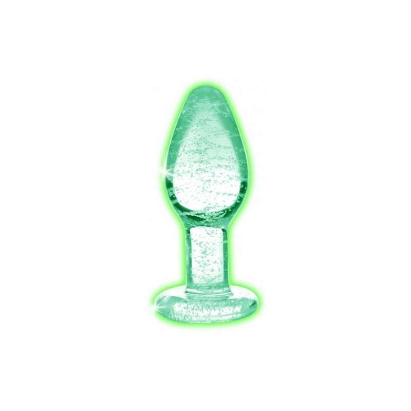 Glow in the dark glass anal plug