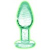 Glow in the dark glass anal plug