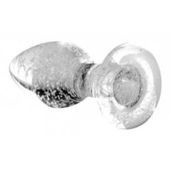 Glow in the dark glass anal plug
