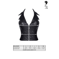 Bielizna - BRLUDMILA001 top czarny rozmiar S