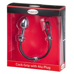 MALESATION Cock-Grip with Alu-Plug small, chrome