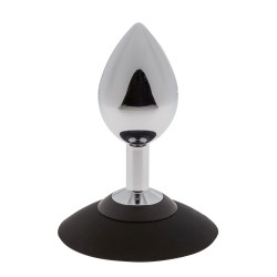 MALESATION Alu-Plug with suction cup large, chrome