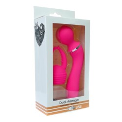 Masażer łechtaczki wibrator 2w1 10+10 trybów 19cm