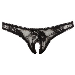 Crotchless String black L