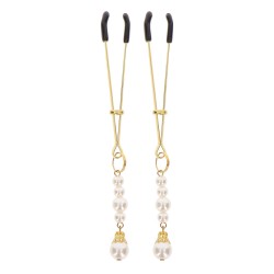 Tweezers With Pearls Gold