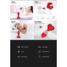Korek analny z wibracją B - series Joy Rosenberg Red