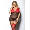YAMMY black-red chemise XL+ ( czarno-czerwona halka )