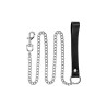METAL LEASH WITH COW LEATHER WRIST