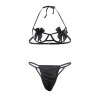 SET 2 PCS BLACK BOWS TU (Size: TU)