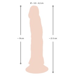Giętkie elastyczne żylaste dildo z wibracjami 21,5