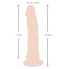 Giętkie elastyczne żylaste dildo z wibracjami 21,5