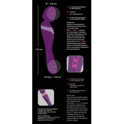 Wibrator i masażer łechtaczki 2 końce 21cm 8trybów