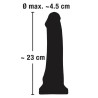 Dildo realistyczne czarne penis na przyssawce 23cm