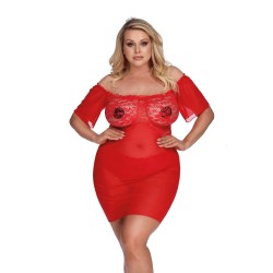 CAMARI RED (CHEMISE/HALKA) XXL+