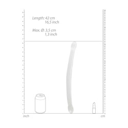Podwójne silikonowe dildo gładkie długie 42 cm
