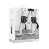 Plush Bonded Leather Ankle Cuffs - With Adjustable Straps