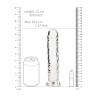 Żelowe przezroczyste dildo z przyssawką waginalne i analne 22 cm