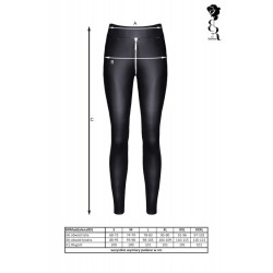 Bielizna - BRMADDALENA001 leginsy czarne rozmiar L