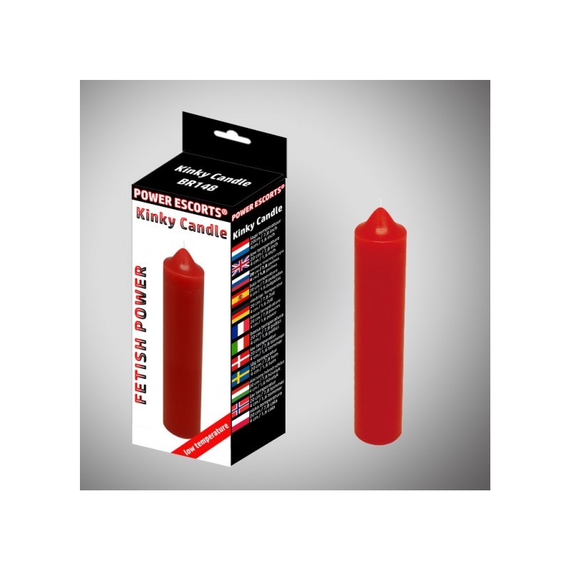 Kinky candle red low temperature candle 20 cm