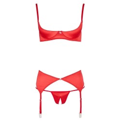 Shelf Bra Set red 85B/L
